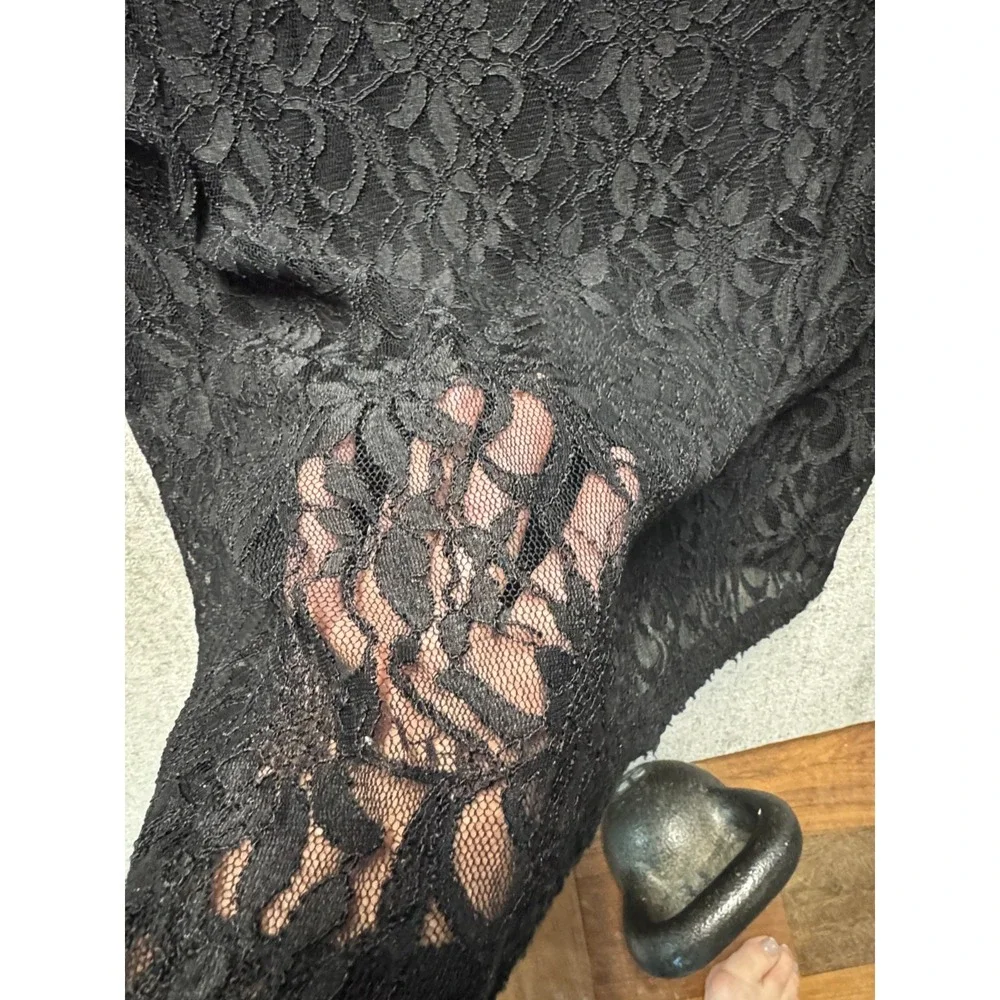 Juno Black Lace Maxi Dress Sleeveless Formal Evening Cocktail XL USA‎